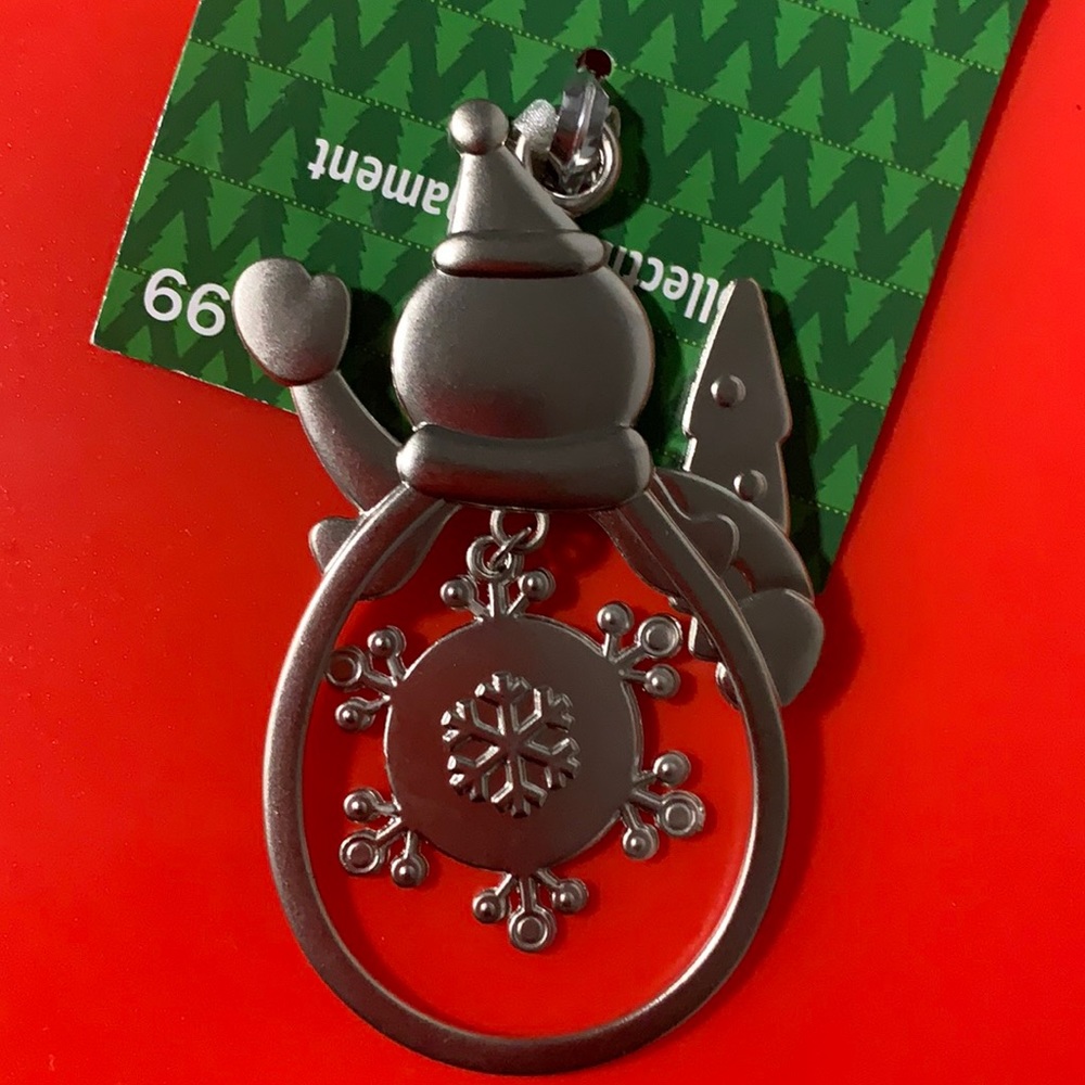 🌸 $3 if bundled NORA Engraved Collectible Snowman Christmas Ornament GANTZ NWT - Picture 5 of 7